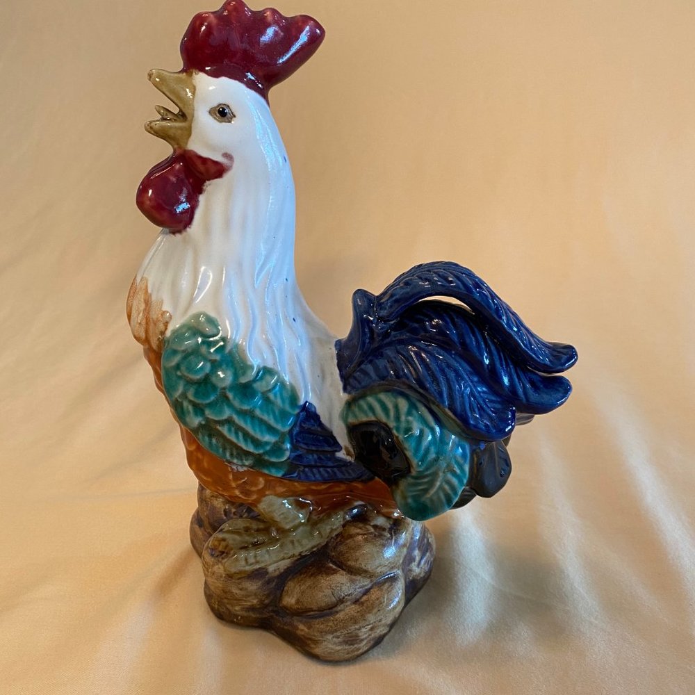 Ceramic Rooster Figurine - Picture 2 of 8